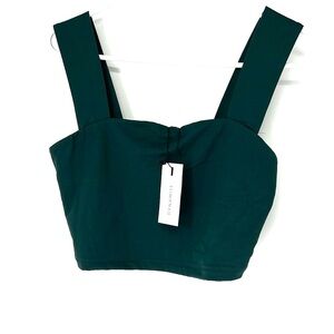 Dynamite NWT Women's Green lota bare square neck cropped Top